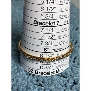 Goldtone Chain Bangle Bracelet 8.25 inches